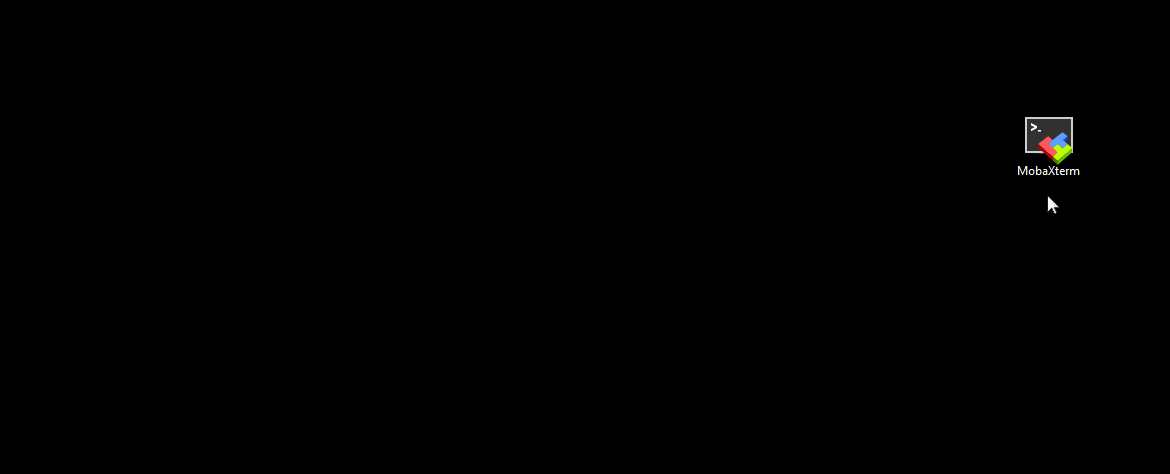 MobaXterm desktop shortcut on a Windows desktop