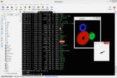 Remote OpenGL gears window displayed by the embedded X server